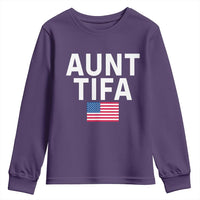 Aunt Tifa Youth Sweatshirt Funny Political Sarcasm Patriotic American Flag - Wonder Print Shop