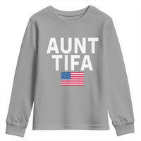 Aunt Tifa Youth Sweatshirt Funny Political Sarcasm Patriotic American Flag - Wonder Print Shop