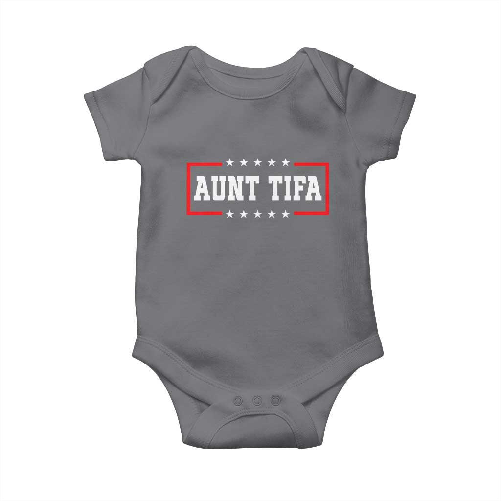 Aunt Tifa Baby Onesie Funny Political Sarcasm Patriotic - Wonder Print Shop