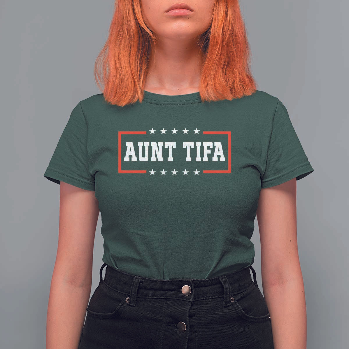 Aunt Tifa T Shirt For Women Funny Political Sarcasm Patriotic - Wonder Print Shop