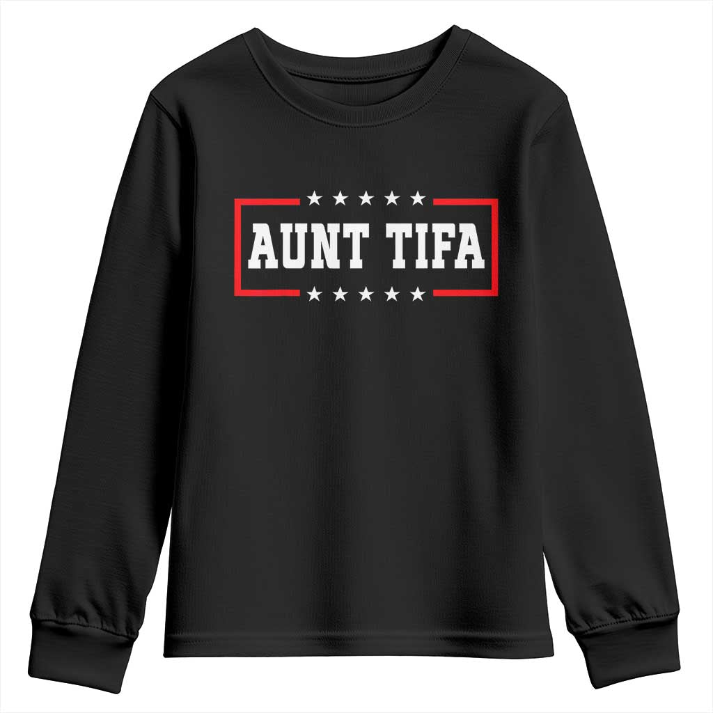 Aunt Tifa Youth Sweatshirt Funny Political Sarcasm Patriotic - Wonder Print Shop