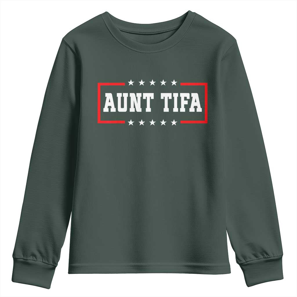 Aunt Tifa Youth Sweatshirt Funny Political Sarcasm Patriotic - Wonder Print Shop