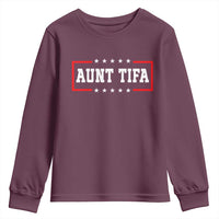 Aunt Tifa Youth Sweatshirt Funny Political Sarcasm Patriotic - Wonder Print Shop