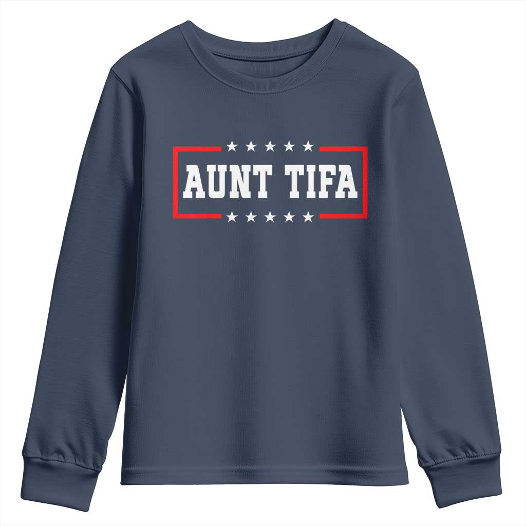 Aunt Tifa Youth Sweatshirt Funny Political Sarcasm Patriotic - Wonder Print Shop