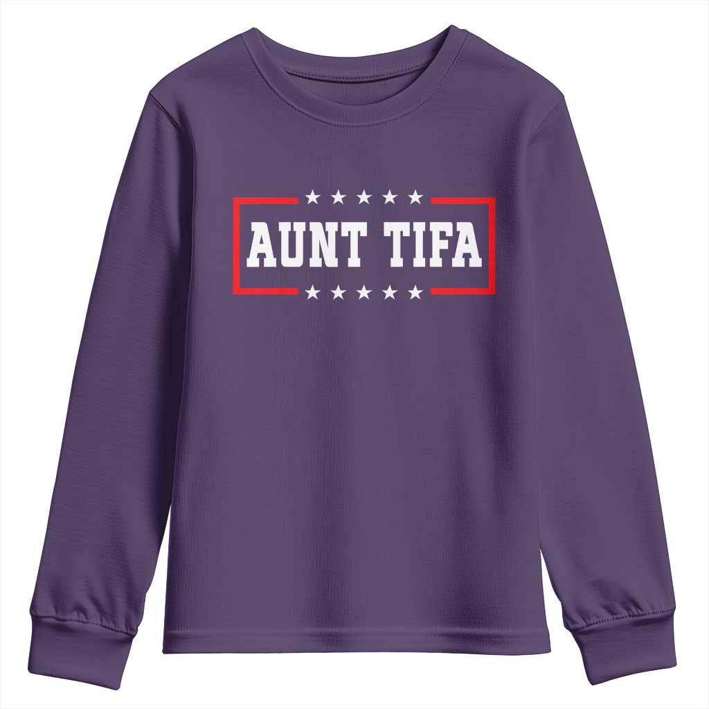 Aunt Tifa Youth Sweatshirt Funny Political Sarcasm Patriotic - Wonder Print Shop