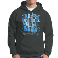 In November We Wear Blue Groovy Diabetic Diabetes Awareness Hoodie - Wonder Print Shop