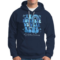 In November We Wear Blue Groovy Diabetic Diabetes Awareness Hoodie - Wonder Print Shop