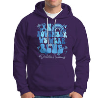 In November We Wear Blue Groovy Diabetic Diabetes Awareness Hoodie - Wonder Print Shop