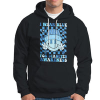 I Wear Blue For Diabetes Awareness Support T1D T2D Diabetics Hoodie - Wonder Print Shop