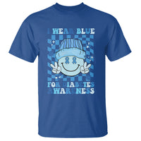 I Wear Blue For Diabetes Awareness Support T1D T2D Diabetics T Shirt - Wonder Print Shop