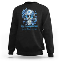 Blue Sugar Skull Dead Pancreas Society Diabetes Awareness Sweatshirt - Wonder Print Shop