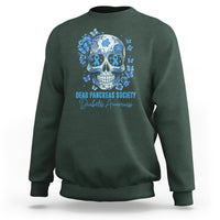 Blue Sugar Skull Dead Pancreas Society Diabetes Awareness Sweatshirt - Wonder Print Shop