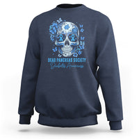 Blue Sugar Skull Dead Pancreas Society Diabetes Awareness Sweatshirt - Wonder Print Shop