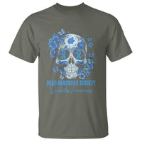 Blue Sugar Skull Dead Pancreas Society Diabetes Awareness T Shirt - Wonder Print Shop