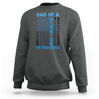 Blue American Flag Dad Of A Warrior T1D Awareness Sweatshirt - Wonder Print Shop
