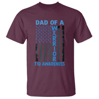 Blue American Flag Dad Of A Warrior T1D Awareness T Shirt - Wonder Print Shop