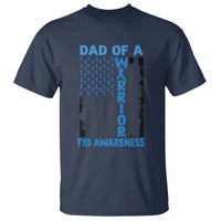 Blue American Flag Dad Of A Warrior T1D Awareness T Shirt - Wonder Print Shop