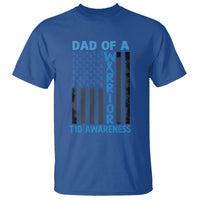 Blue American Flag Dad Of A Warrior T1D Awareness T Shirt - Wonder Print Shop