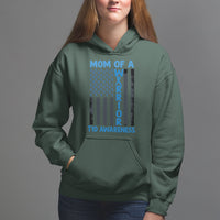 Blue American Flag Mom Of A Warrior T1D Awareness Hoodie - Wonder Print Shop