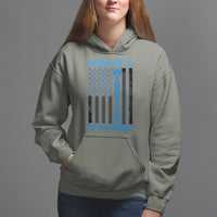 Blue American Flag Mom Of A Warrior T1D Awareness Hoodie - Wonder Print Shop