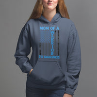Blue American Flag Mom Of A Warrior T1D Awareness Hoodie - Wonder Print Shop