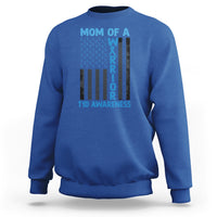 Blue American Flag Mom Of A Warrior T1D Awareness Sweatshirt - Wonder Print Shop