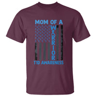 Blue American Flag Mom Of A Warrior T1D Awareness T Shirt - Wonder Print Shop