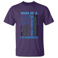 Blue American Flag Mom Of A Warrior T1D Awareness T Shirt - Wonder Print Shop