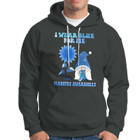 I Wear Blue For Me Diabetes Awareness Gnome Boy Men Warrior Diabetic Hoodie - Wonder Print Shop
