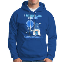 I Wear Blue For Me Diabetes Awareness Gnome Boy Men Warrior Diabetic Hoodie - Wonder Print Shop