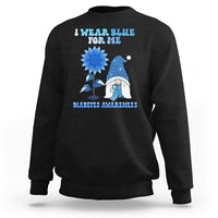 I Wear Blue For Me Diabetes Awareness Gnome Boy Men Warrior Diabetic Sweatshirt - Wonder Print Shop