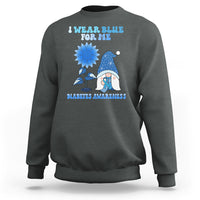 I Wear Blue For Me Diabetes Awareness Gnome Boy Men Warrior Diabetic Sweatshirt - Wonder Print Shop