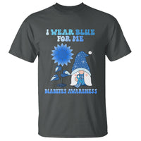 I Wear Blue For Me Diabetes Awareness Gnome Boy Men Warrior Diabetic T Shirt - Wonder Print Shop