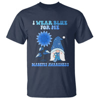 I Wear Blue For Me Diabetes Awareness Gnome Boy Men Warrior Diabetic T Shirt - Wonder Print Shop