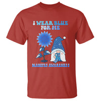 I Wear Blue For Me Diabetes Awareness Gnome Boy Men Warrior Diabetic T Shirt - Wonder Print Shop