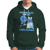 I Wear Blue For Me Diabetes Awareness Gnome Girl Women Warrior Diabetic Hoodie - Wonder Print Shop