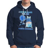 I Wear Blue For Me Diabetes Awareness Gnome Girl Women Warrior Diabetic Hoodie - Wonder Print Shop