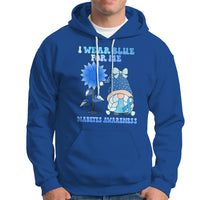 I Wear Blue For Me Diabetes Awareness Gnome Girl Women Warrior Diabetic Hoodie - Wonder Print Shop
