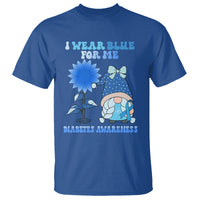 I Wear Blue For Me Diabetes Awareness Gnome Girl Women Warrior Diabetic T Shirt - Wonder Print Shop