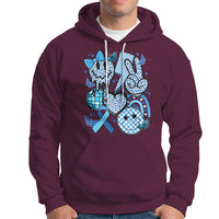 In November We Wear Blue T1D T2D Diabetes Awareness Retro Groovy Hoodie - Wonder Print Shop