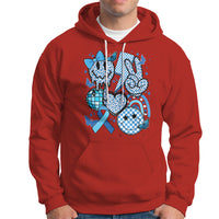 In November We Wear Blue T1D T2D Diabetes Awareness Retro Groovy Hoodie - Wonder Print Shop