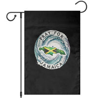 Pray For Jamaica Hurricane Support Garden Flag Strong Island Map and Storm Graphic
