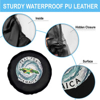 Pray For Jamaica Hurricane Support Spare Tire Cover Strong Island Map and Storm Graphic