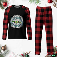 Pray For Jamaica Hurricane Support Plaid Pajama Set Strong Island Map and Storm Graphic