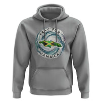 Pray For Jamaica Hurricane Support Hoodie Strong Island Map and Storm Graphic
