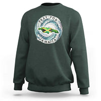 Pray For Jamaica Hurricane Support Sweatshirt Strong Island Map and Storm Graphic