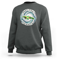 Pray For Jamaica Hurricane Support Sweatshirt Strong Island Map and Storm Graphic