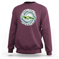 Pray For Jamaica Hurricane Support Sweatshirt Strong Island Map and Storm Graphic