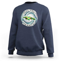 Pray For Jamaica Hurricane Support Sweatshirt Strong Island Map and Storm Graphic