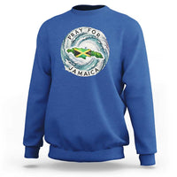 Pray For Jamaica Hurricane Support Sweatshirt Strong Island Map and Storm Graphic